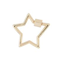 " Zlatka" Замок " карабин" декоративный " звезда" FMK- V04 26 х 26 мм 1 шт №02 под золото