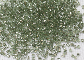 Бисер Чехия рубка 09/0 50г 78163 прозрачный оливковый светло-зеленый с серебряным прокрасом