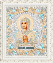 "Богородица Семистрельная" Рисунок на ткани